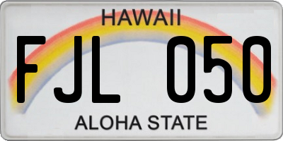 HI license plate FJL050