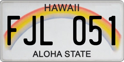 HI license plate FJL051