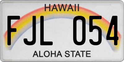 HI license plate FJL054