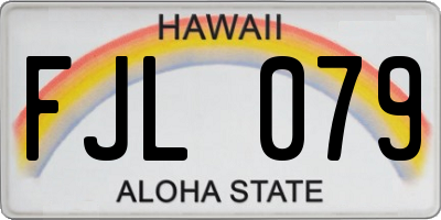 HI license plate FJL079