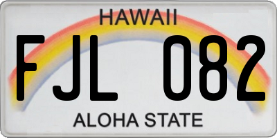 HI license plate FJL082