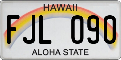 HI license plate FJL090