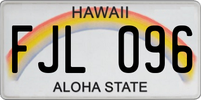 HI license plate FJL096