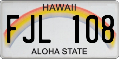 HI license plate FJL108