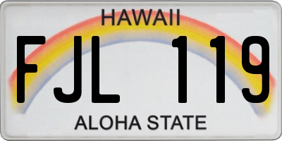 HI license plate FJL119