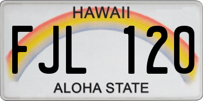 HI license plate FJL120