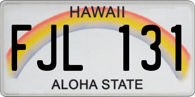 HI license plate FJL131