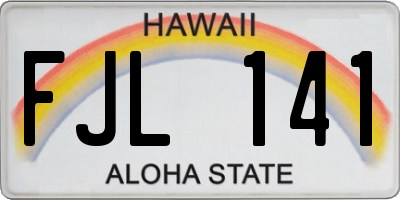 HI license plate FJL141