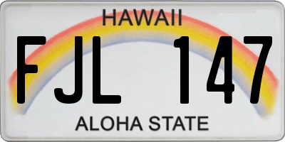 HI license plate FJL147