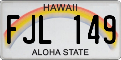 HI license plate FJL149