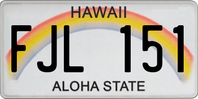 HI license plate FJL151