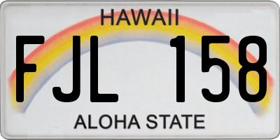 HI license plate FJL158