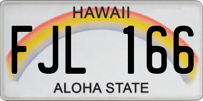 HI license plate FJL166