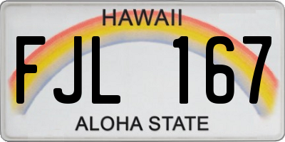 HI license plate FJL167
