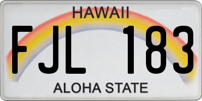 HI license plate FJL183