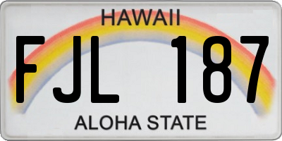 HI license plate FJL187