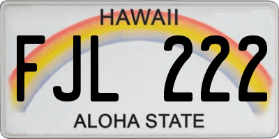 HI license plate FJL222