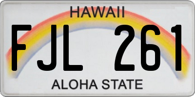 HI license plate FJL261