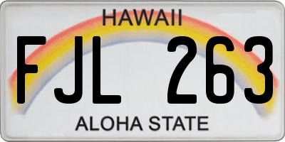 HI license plate FJL263