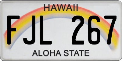HI license plate FJL267