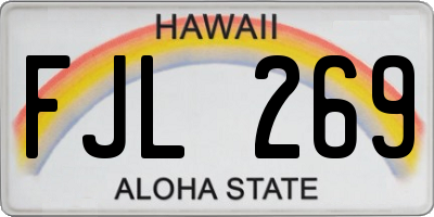 HI license plate FJL269