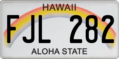 HI license plate FJL282