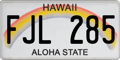 HI license plate FJL285