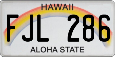 HI license plate FJL286