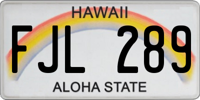 HI license plate FJL289