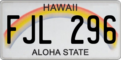 HI license plate FJL296