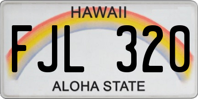 HI license plate FJL320