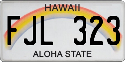 HI license plate FJL323