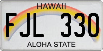 HI license plate FJL330