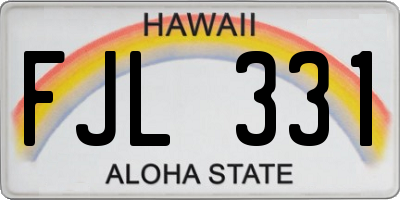 HI license plate FJL331