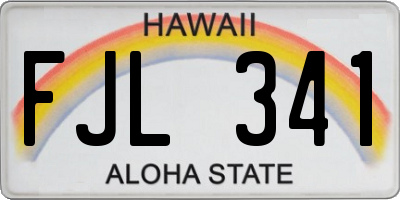 HI license plate FJL341