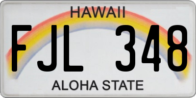 HI license plate FJL348