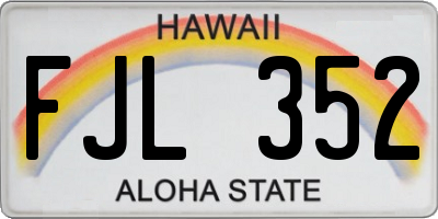 HI license plate FJL352