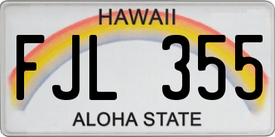 HI license plate FJL355