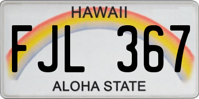 HI license plate FJL367