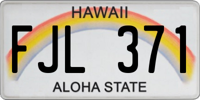 HI license plate FJL371