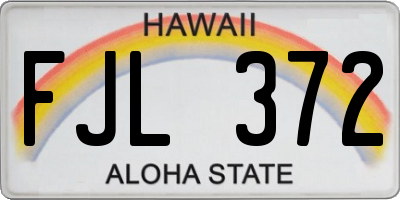 HI license plate FJL372