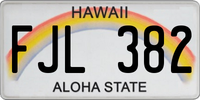 HI license plate FJL382