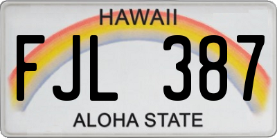 HI license plate FJL387
