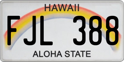 HI license plate FJL388