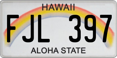 HI license plate FJL397