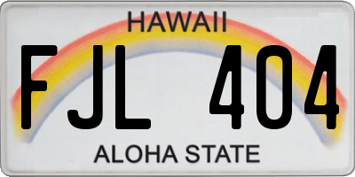 HI license plate FJL404