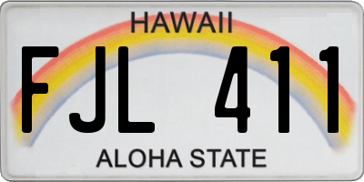 HI license plate FJL411