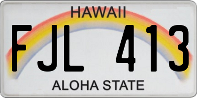 HI license plate FJL413