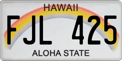 HI license plate FJL425