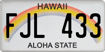 HI license plate FJL433